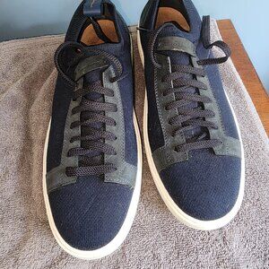 Santoni Daftest Sneaker in Blue, Italian Made